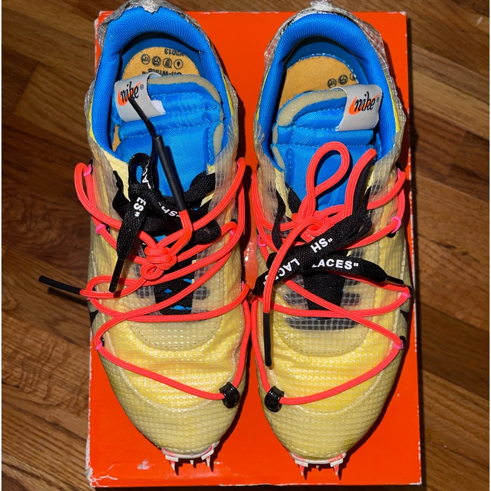Off-white x Nike Waffle Racer Yellow